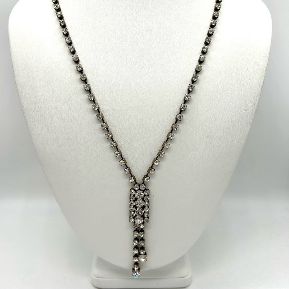 J. Crew Crystal Lariat Necklace